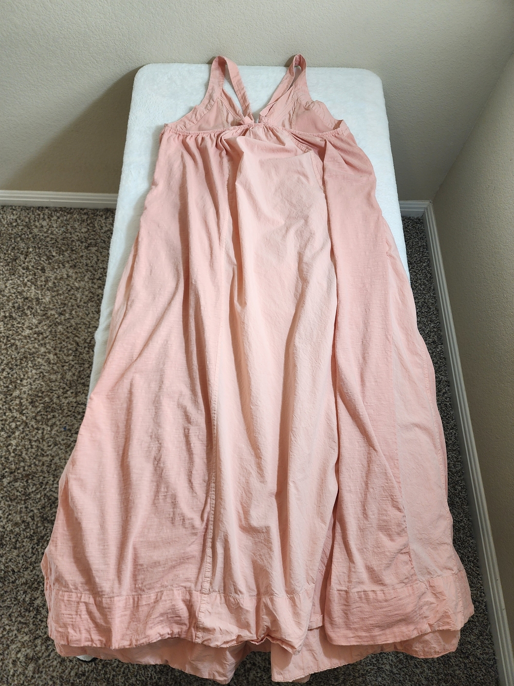 Anthropologie Daily Practice Island Sleeveless Maxi Dress S Peach Pink Cotton - Picture 14 of 16